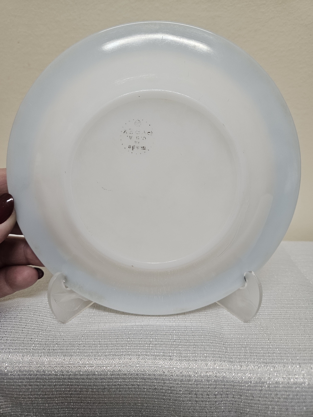 Pyrex Saucer Turquoise Rim - Picture 4 of 9